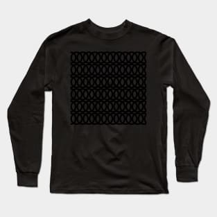 monochrome circle design pattern Long Sleeve T-Shirt